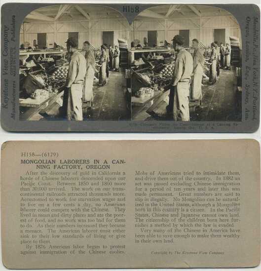 Men Canning in Fish Factory