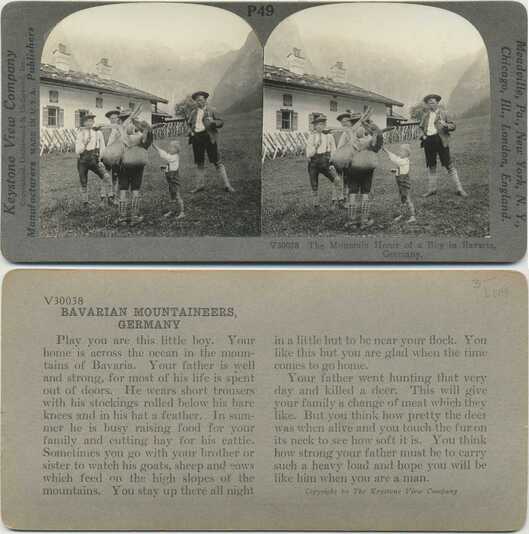 Bavarian Mountain Family with Deer