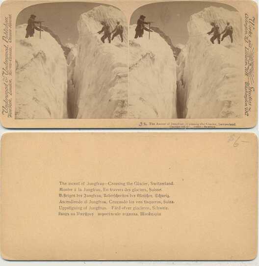 Climbers Crossing Glacier at Jungfrau