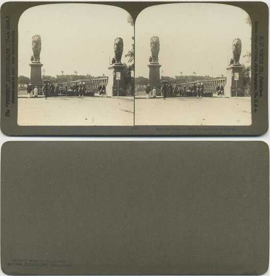 Nile Bridge with Lion Statues