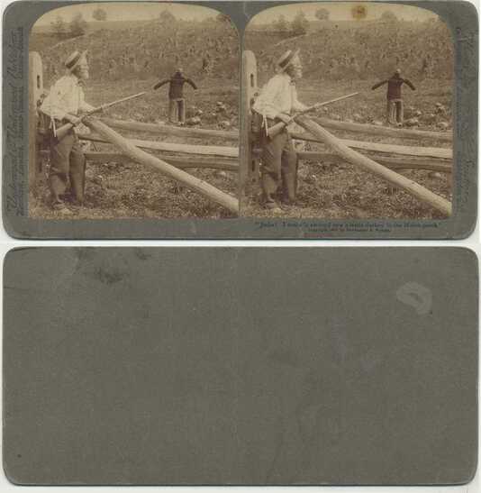 Man with Rifle in Melon Patch