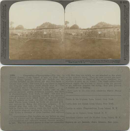 Glenn Curtiss and Biplane