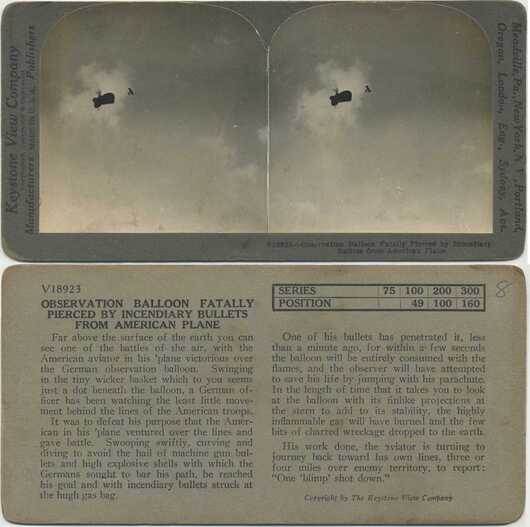 Observation Balloon Attacked by Plane