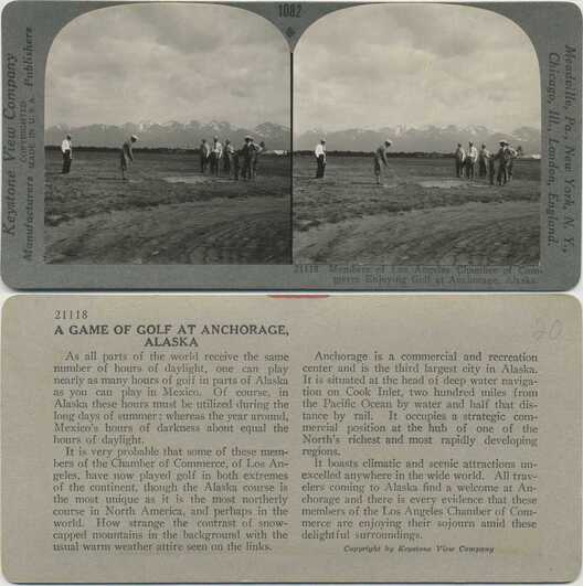 Golfers in Mountain Landscape