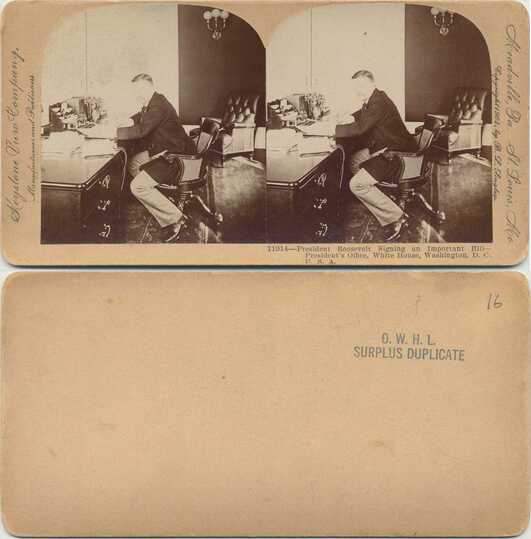 President Roosevelt Signing Bill