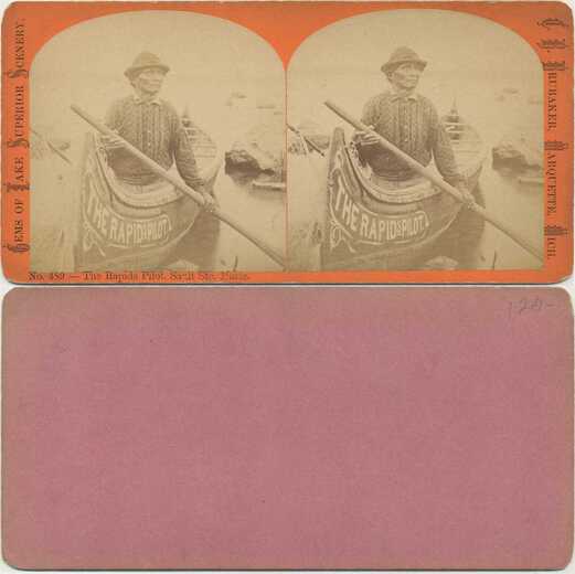 Man in Canoe, 'The Rapids Pilot'