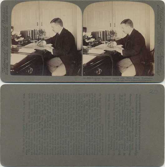 President Roosevelt signing bills
