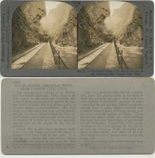 Train in Royal Gorge Canyon