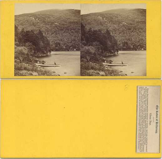 Lake with Forested Hills and Boat