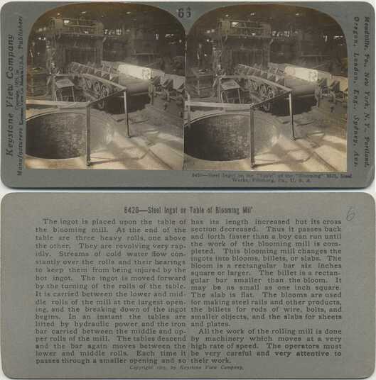 Steel Ingot on Blooming Mill