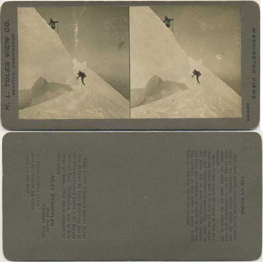 Mountain Climbers on Ice Bridge