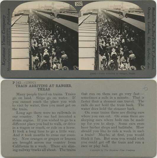 Train Arriving at Ranger, Texas