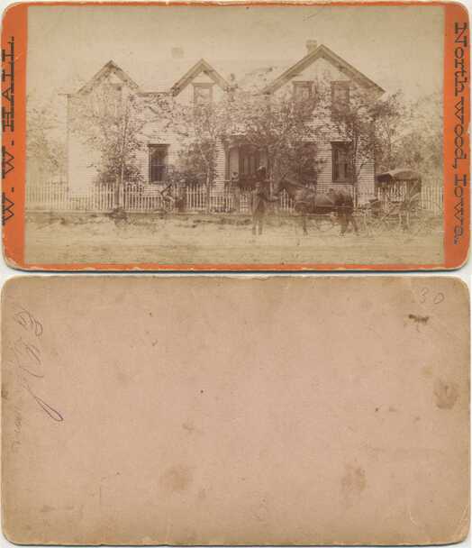 House, Horse, Carriage with People