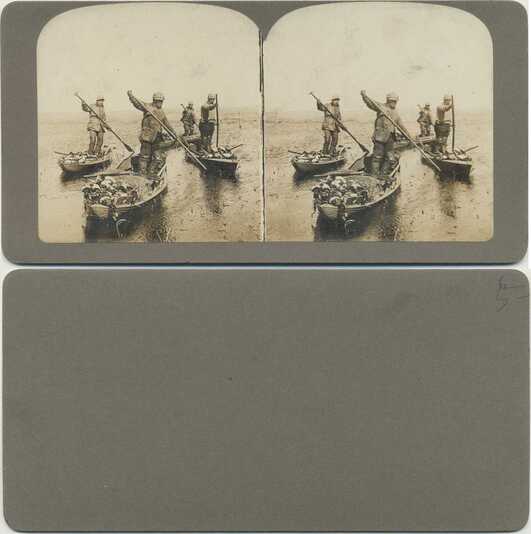 Hunters Poling Boats with Game Birds