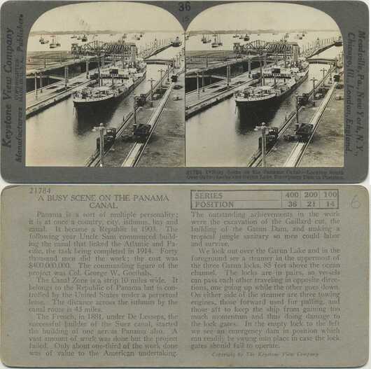 Panama Canal Locks with Ship