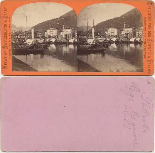Harbor with Boats and Lakeside Town