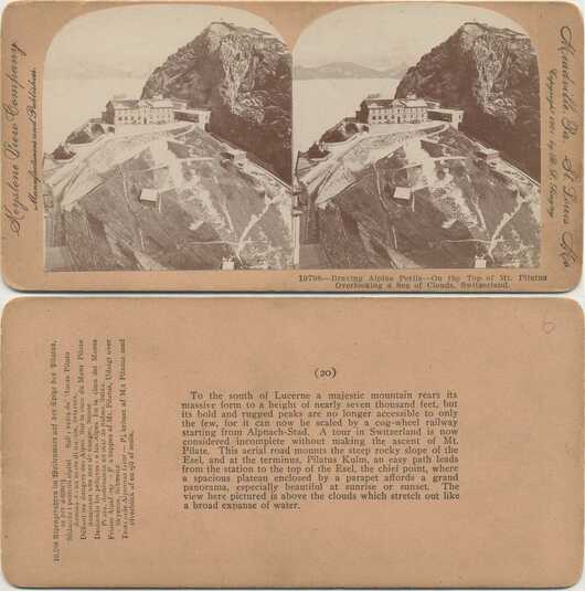 Mt. Pilatus with Railway and Hotel