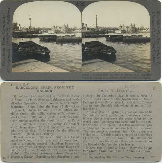 Barcelona Harbor and Columbus Monument