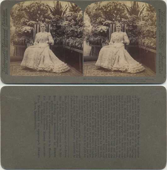 Mrs. McKinley in the Conservatory