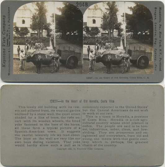 Ox-Cart and Street Scene with Church