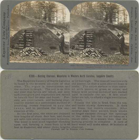 Burning Charcoal Mountain Kilns
