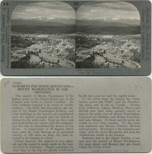 Valley Town with White Mountains