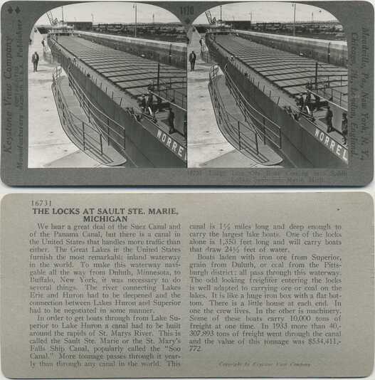 Great Lakes Ore Boat in Lock