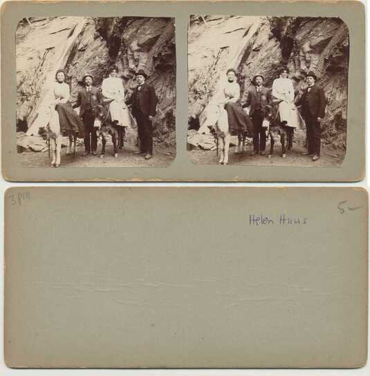 Group on Donkeys, Rocky Landscape