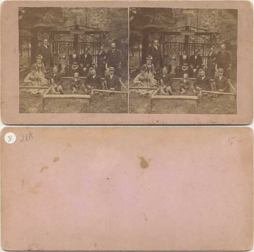 Group Portrait in Rustic Gazebo
