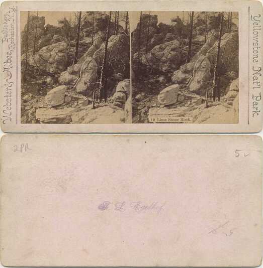 Lime Stone Rock Formation with Trees
