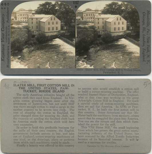 Slater Mill on River with Dam