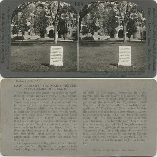Harvard Law Library & Bunker Hill Monument