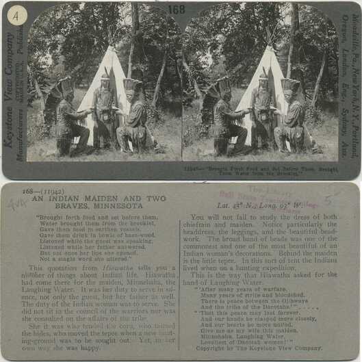 Indian Maiden and Two Braves at Tipi
