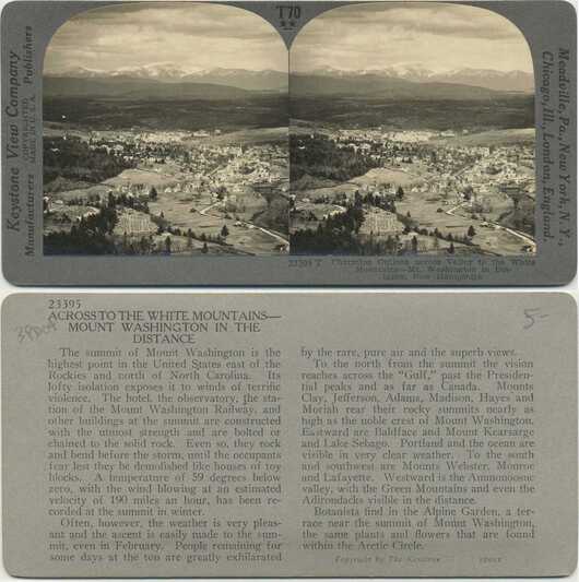Valley Town with White Mountains