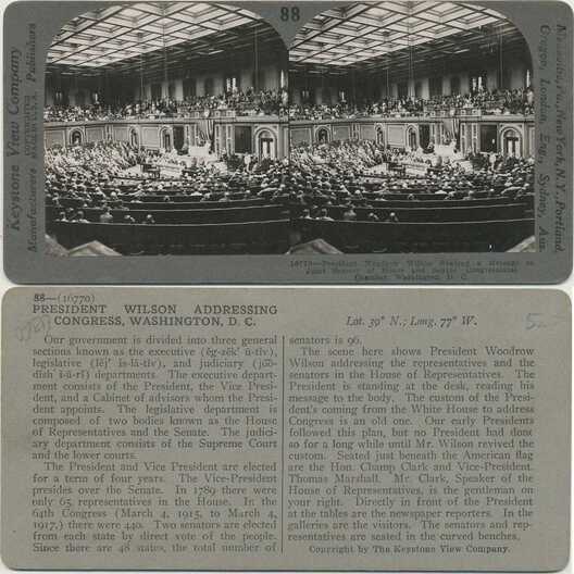 President Wilson Addresses Congress