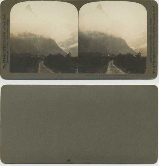 Mountain Road in Misty Clouds