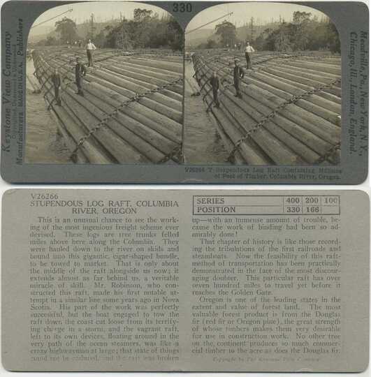 Stupendous Log Raft, Columbia River