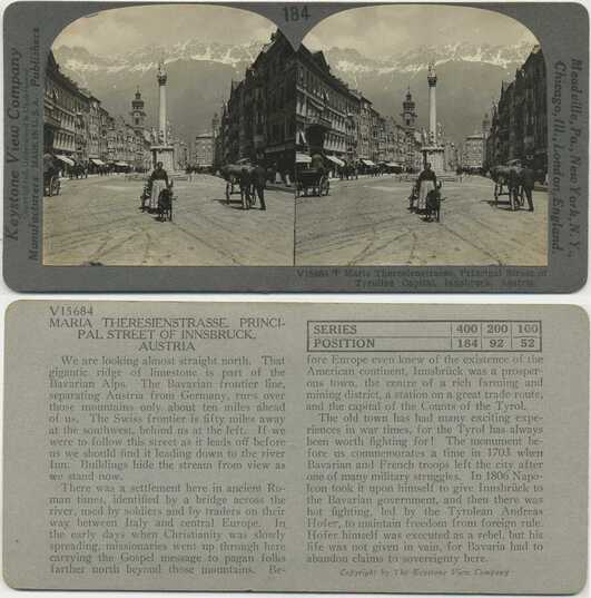 Street with Monument and Mountains