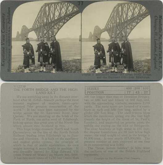 Forth Bridge and Scottish Highlanders