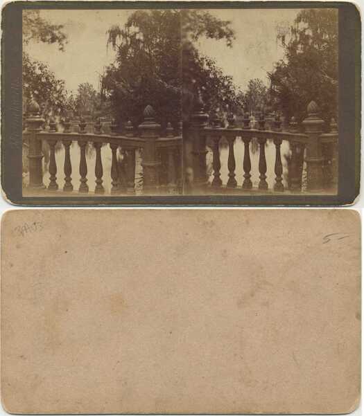 Park Balustrade by a Lake