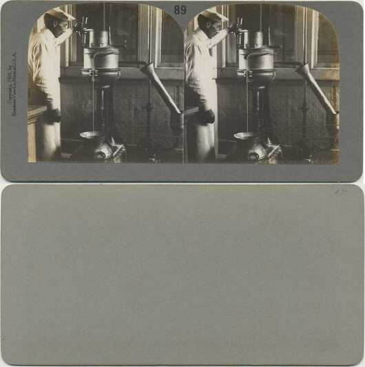 Man Operating a Cream Separator