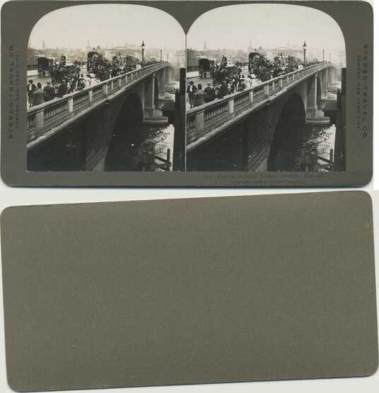 Busy London Bridge with Carriages