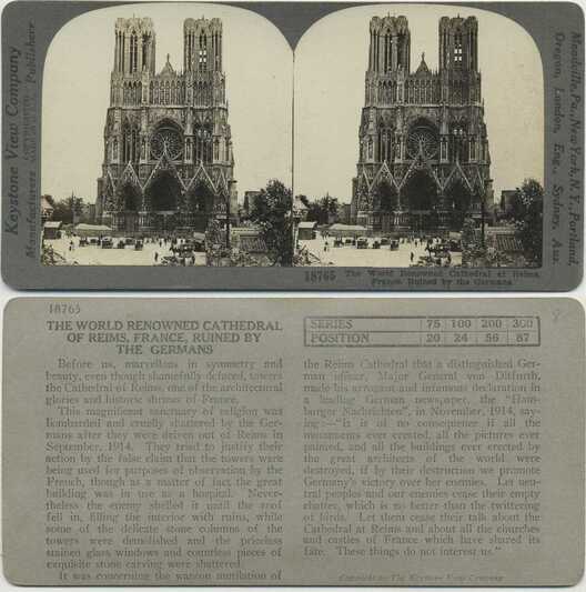 Reims Cathedral, WWI Bombardment