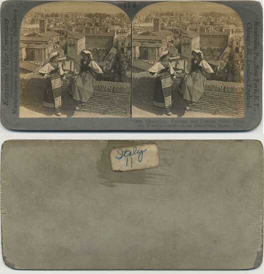 Costumed Women, Rome Cityscape