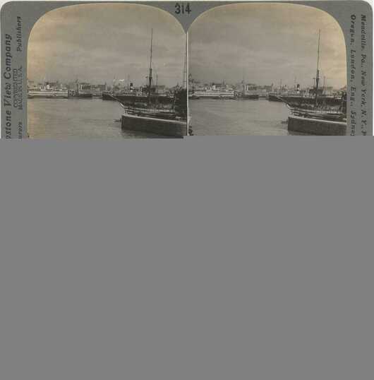 Harbor with Ships and City Skyline