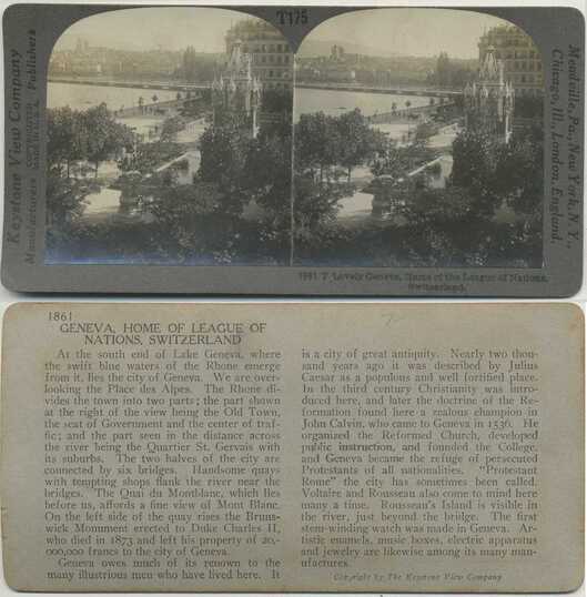 Geneva city view, lake, and monument