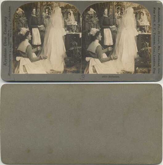 Bride's Reflection in Mirror