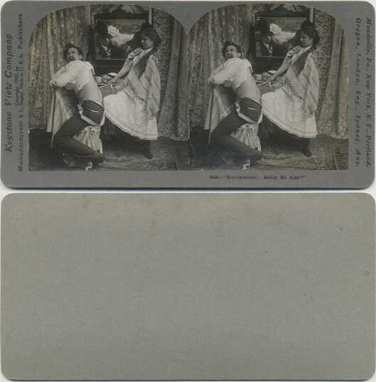 Man and woman in dramatic struggle