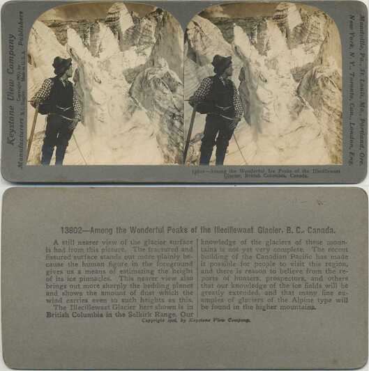 Glacier Ice Peaks with Climber