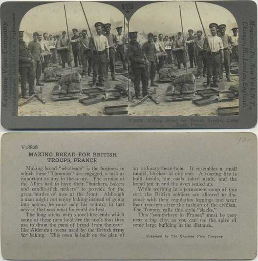 Soldiers Baking Bread in Camp